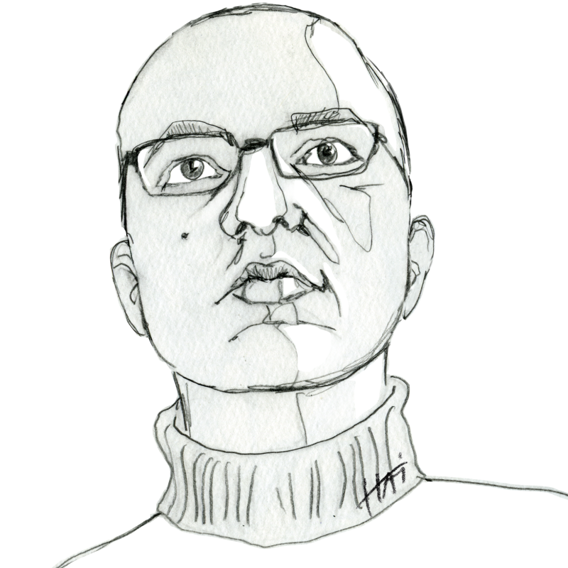 Edmund Weitz, gezeichnet von Heike Stephan