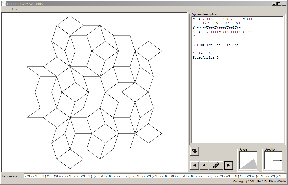 Screenshot showing Penrose tiles